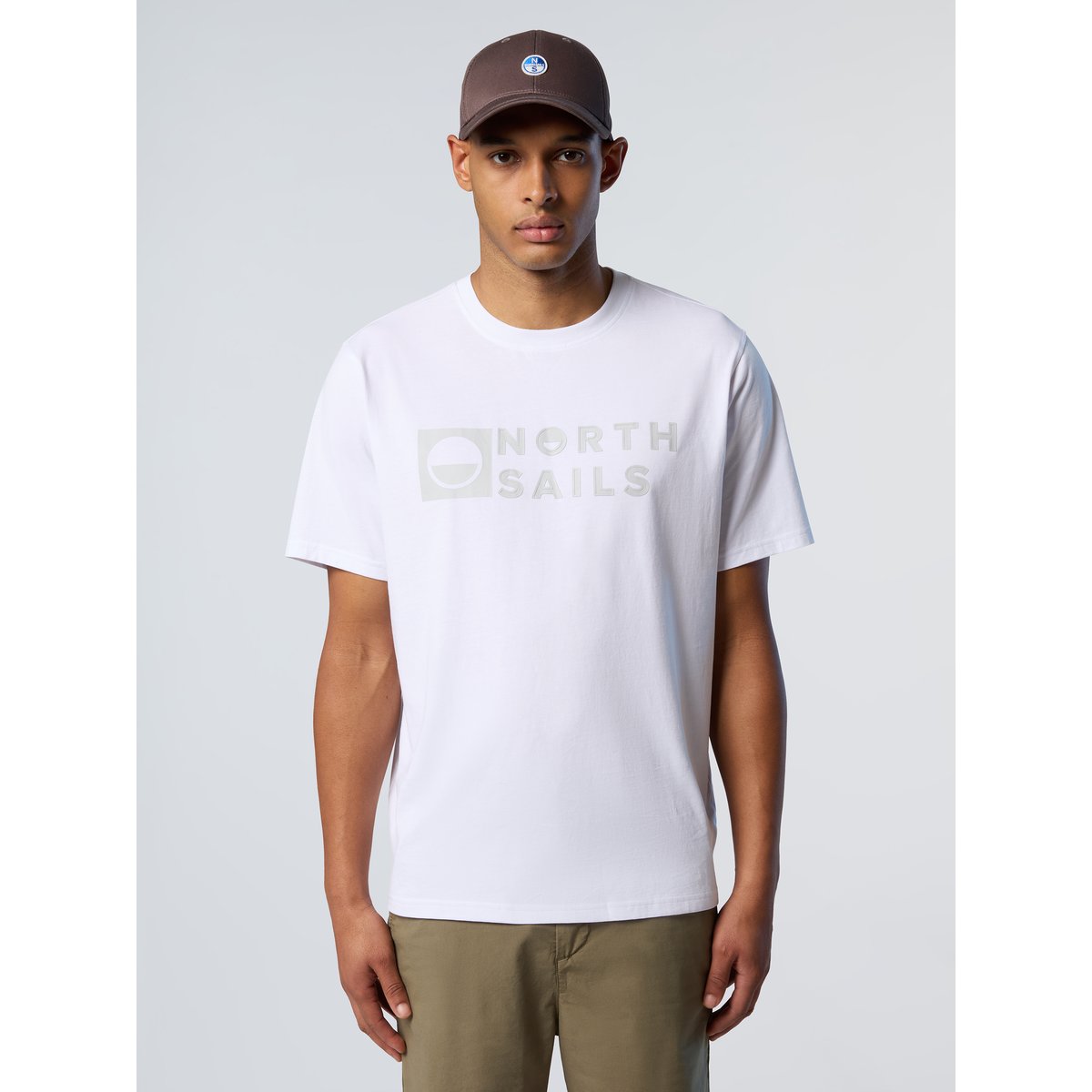 T-shirt avec logo imprimé blanc, NORTH SAILS