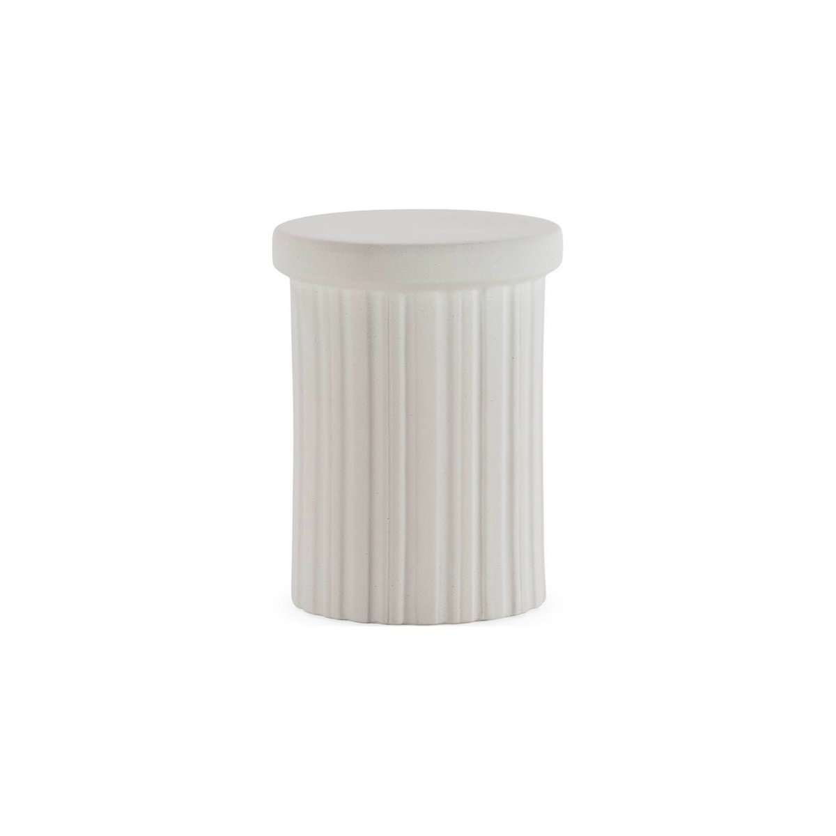 Tabouret en céramique cannelée blanc, RECOLLECTION