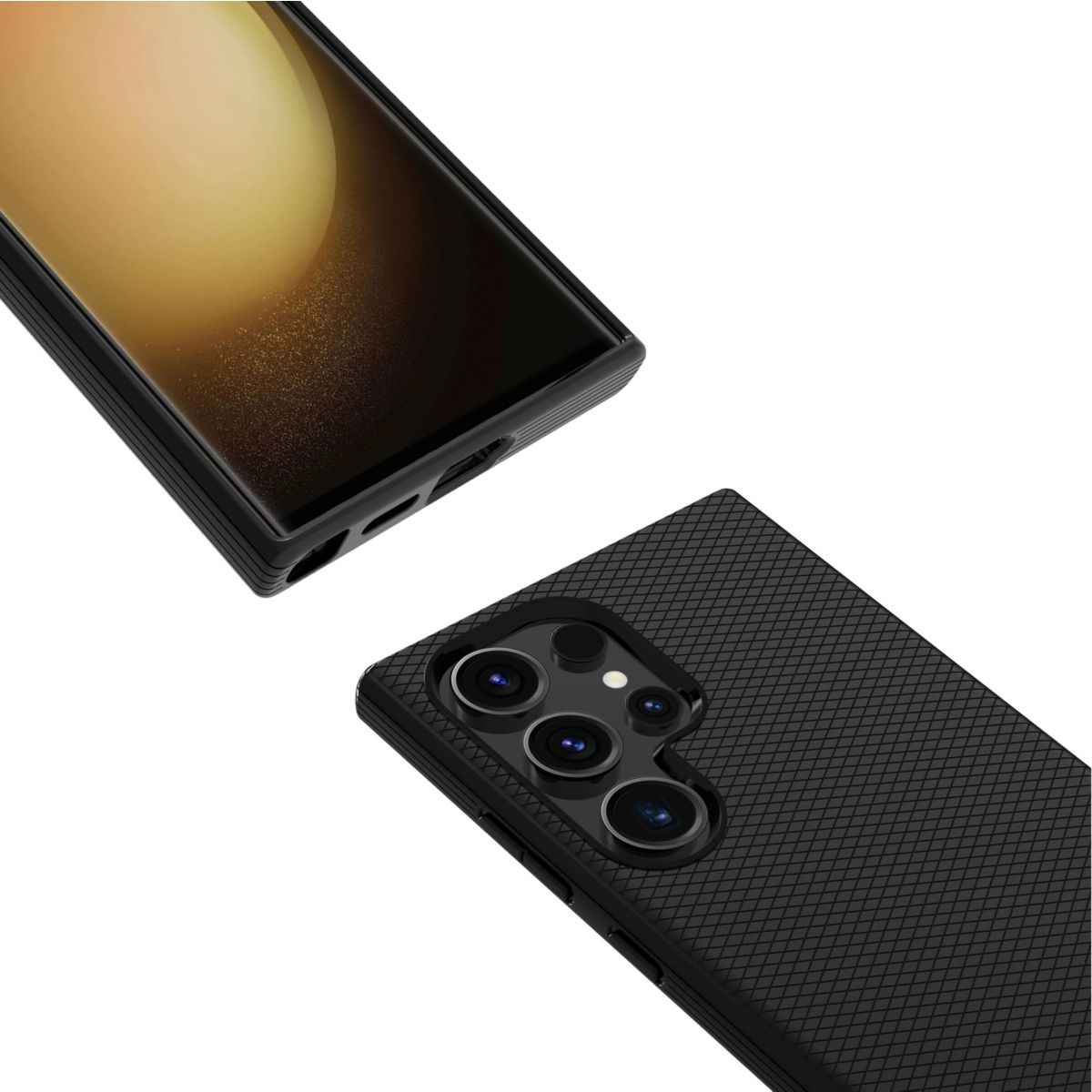 Coque Samsung S24 Ultra - Noir couleur unique, ADEQWAT