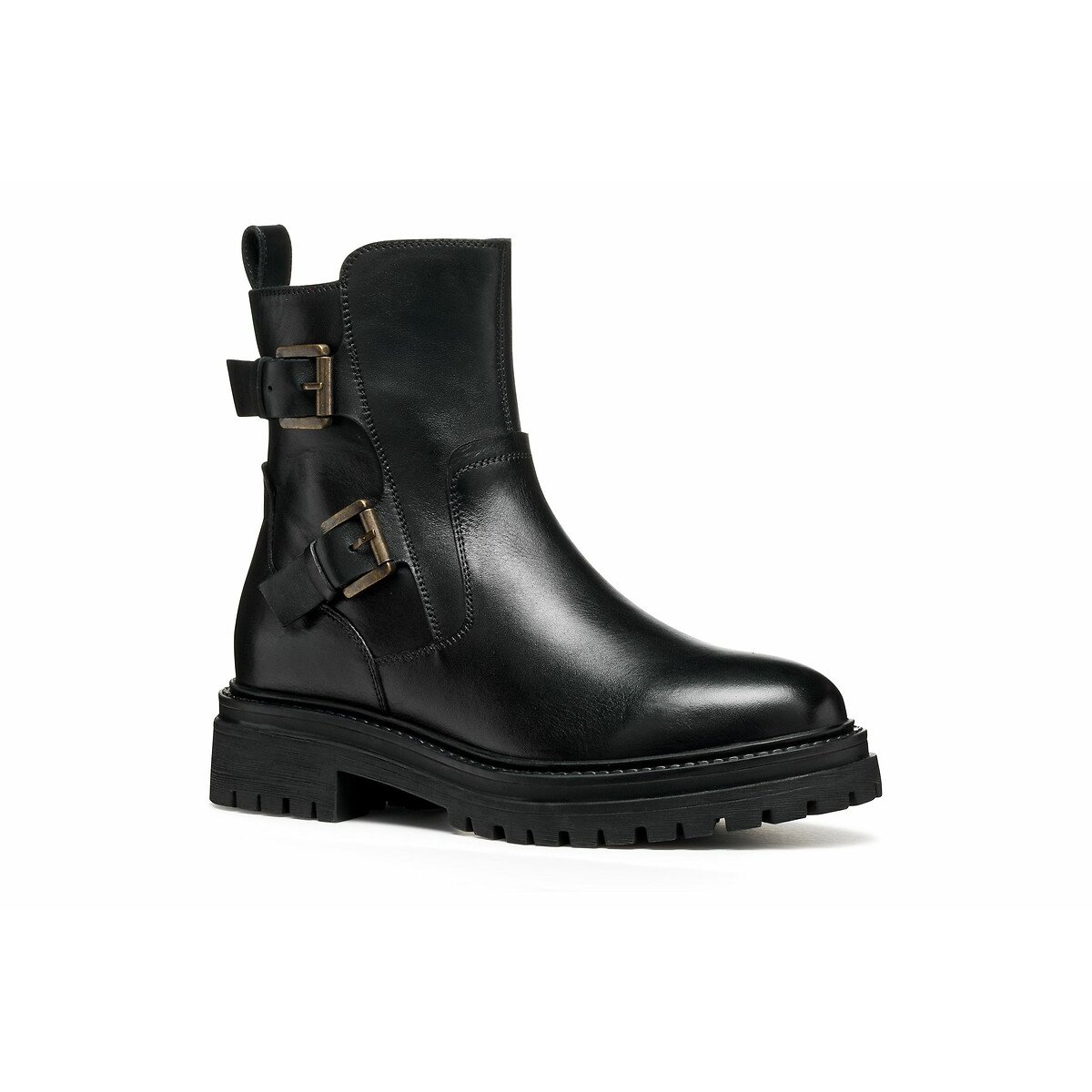 Iridea Breathable Leather Ankle Boots black, GEOX