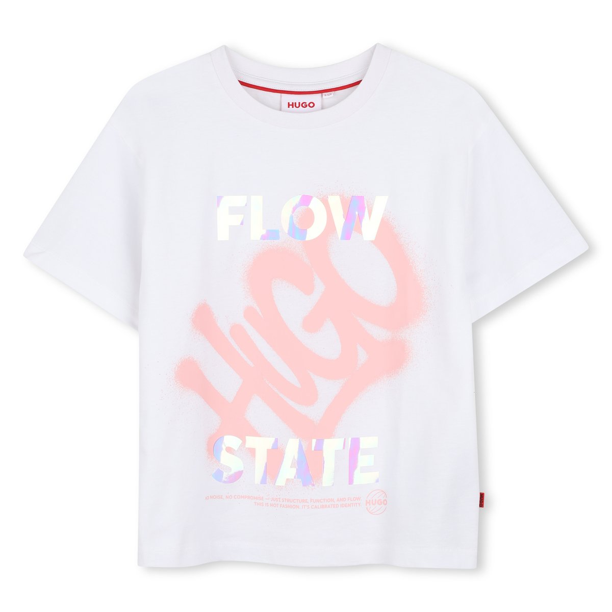 Tee-shirt manches courtes blanc, HUGO KIDSWEAR