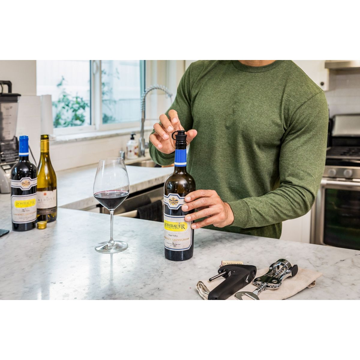 Bouchon Pivot Stoppers Lot De 6 noir, CORAVIN