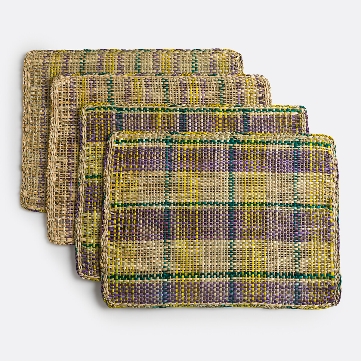 Lot de 4 sets de table motifs graphiques, LIAN carreaux multicolore, LA REDOUTE INTERIEURS