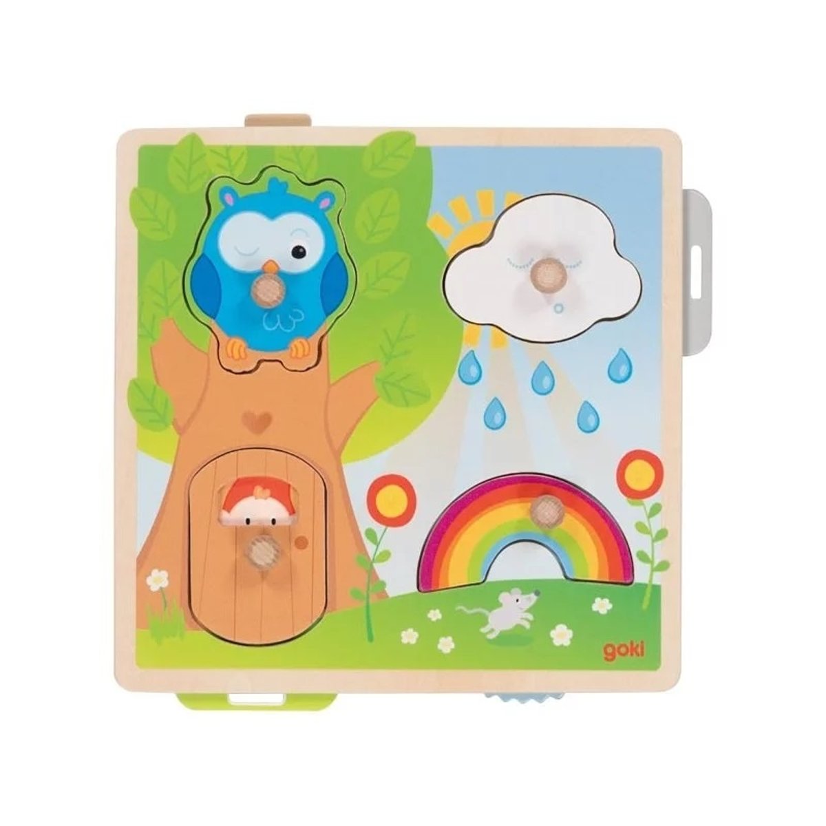 Puzzle avec images cachées Hibou beige, GOKI