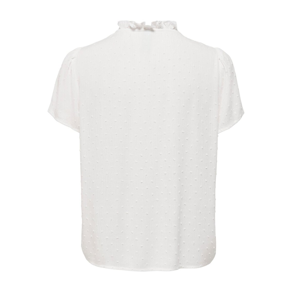 Soepele blouse, volantkraag te strikken wit, JDY