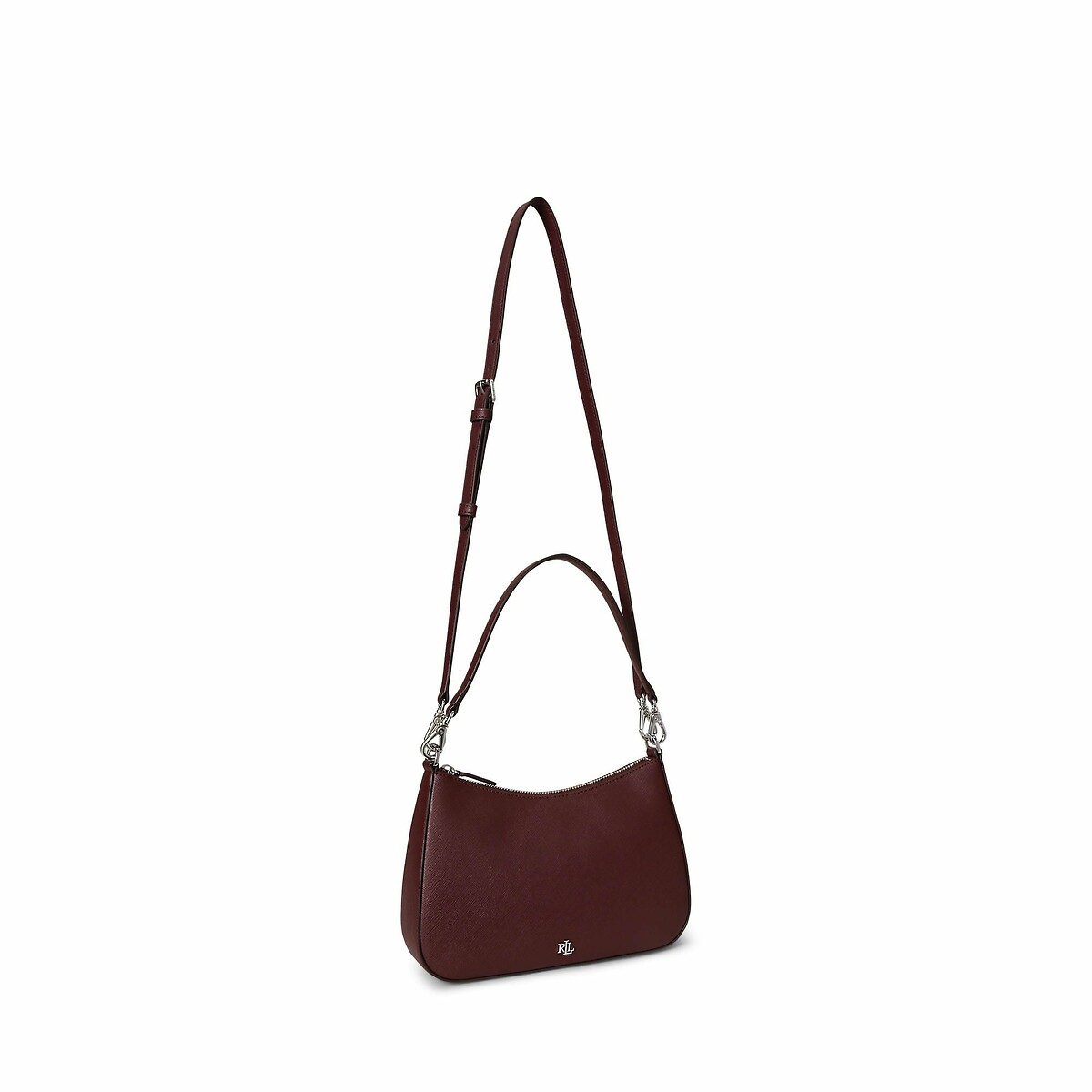 Sac en cuir porté épaule, DANNI M bordeaux, LAUREN RALPH LAUREN