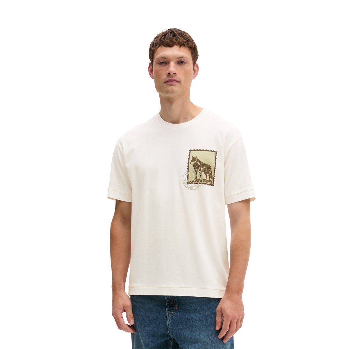 T-shirt ample en jersey de coton bio épais blanc, MARC O'POLO