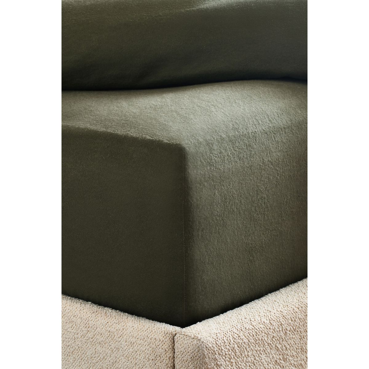 Drap brossé ultra doux vert foncé, NEXT