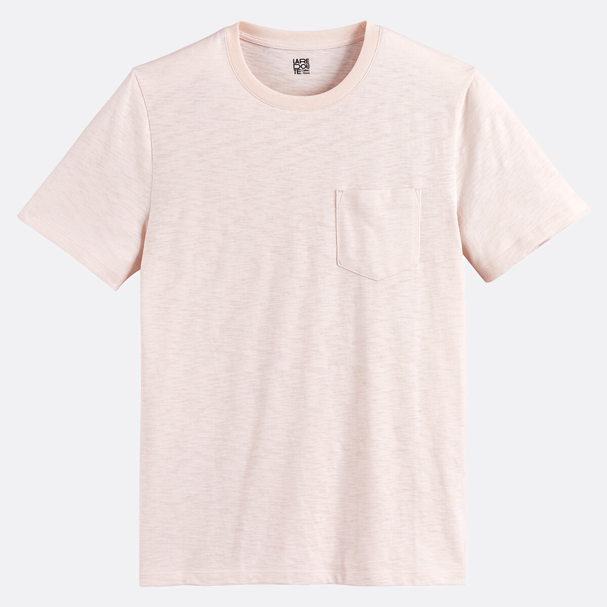 T-shirt col rond manches courtes beige, LA REDOUTE COLLECTIONS