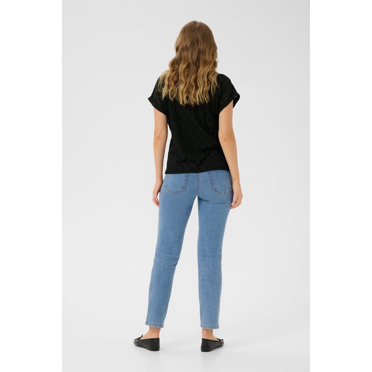 Short sleeved blouse noir black, KAFFE