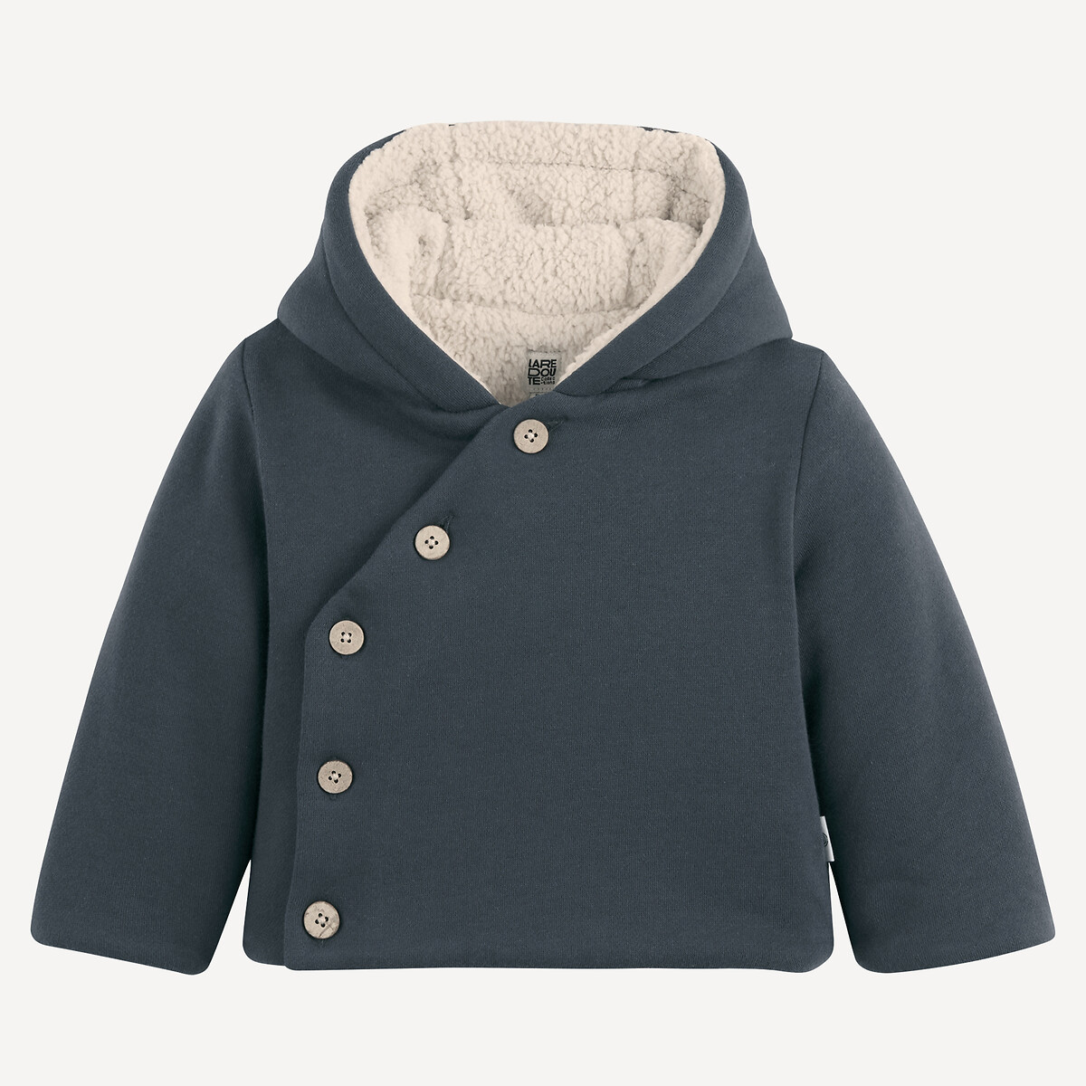 Gilet capuche fixe, en molleton, hiver marine, LA REDOUTE COLLECTIONS
