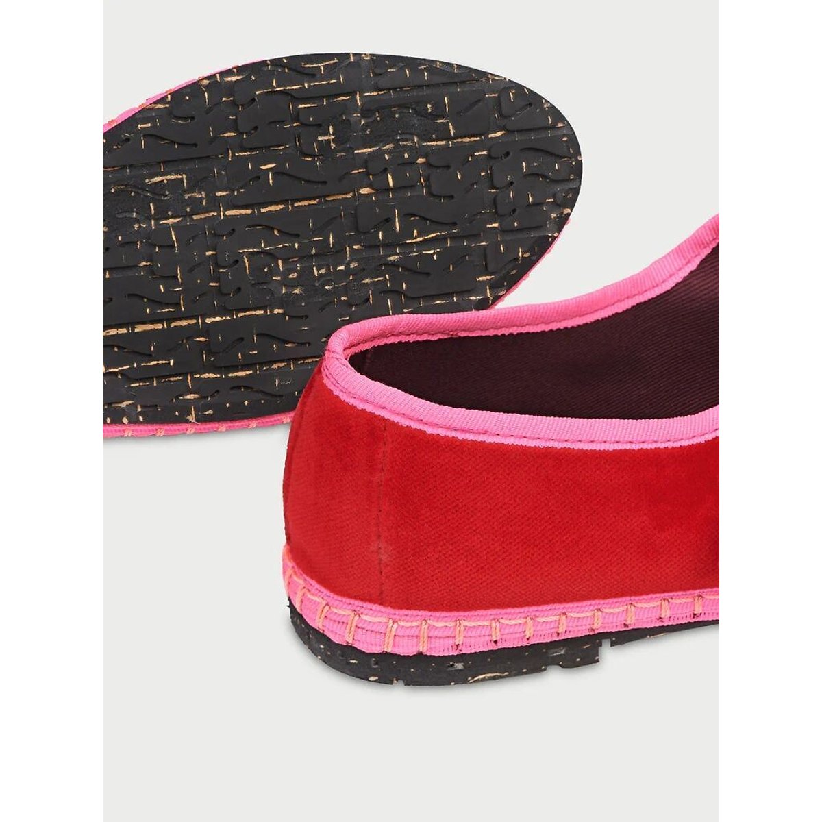 Aurélie Velour Mary-Jane Ballet Pumps red/pink, FLABELUS