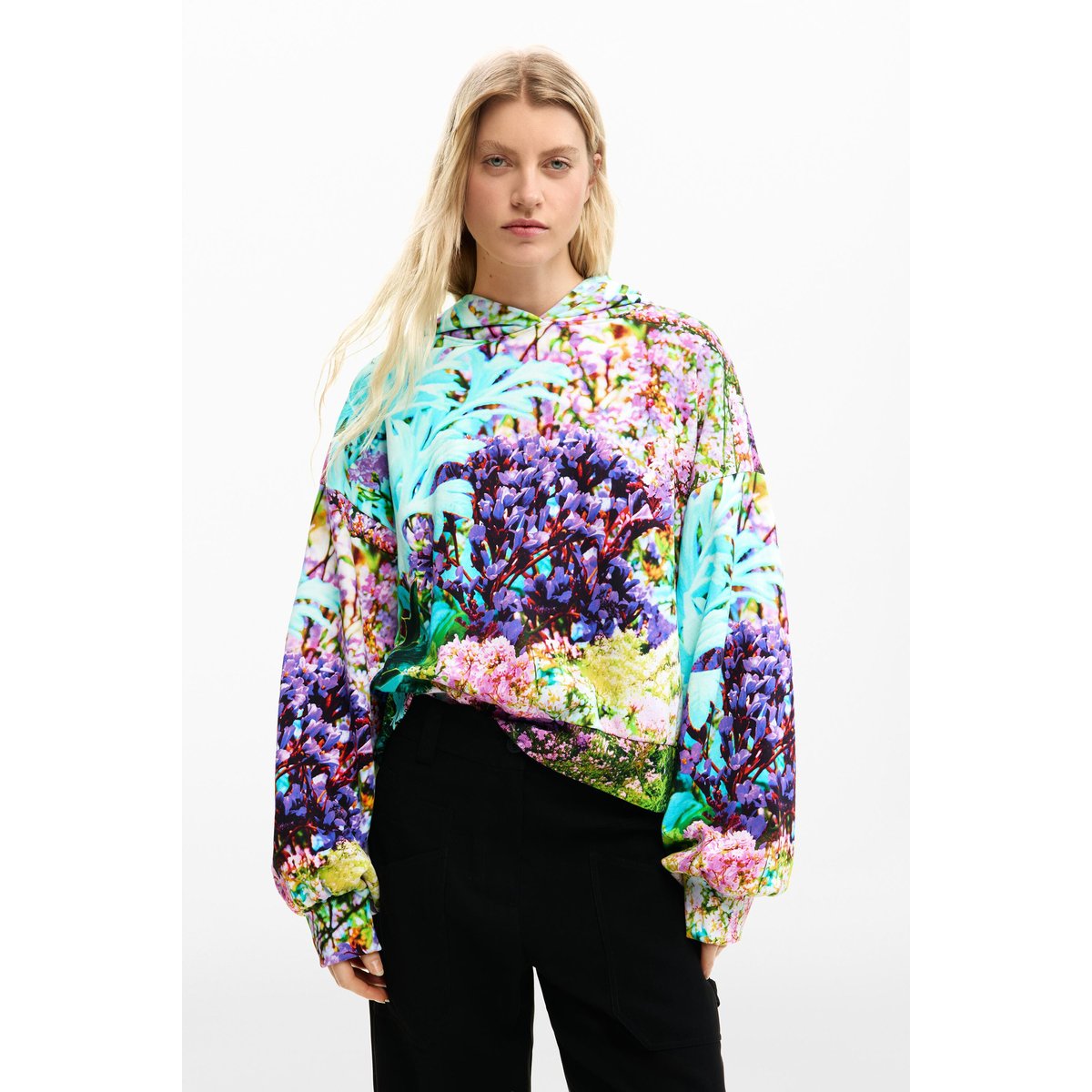 Sweatshirt jardin sauvage noir, DESIGUAL
