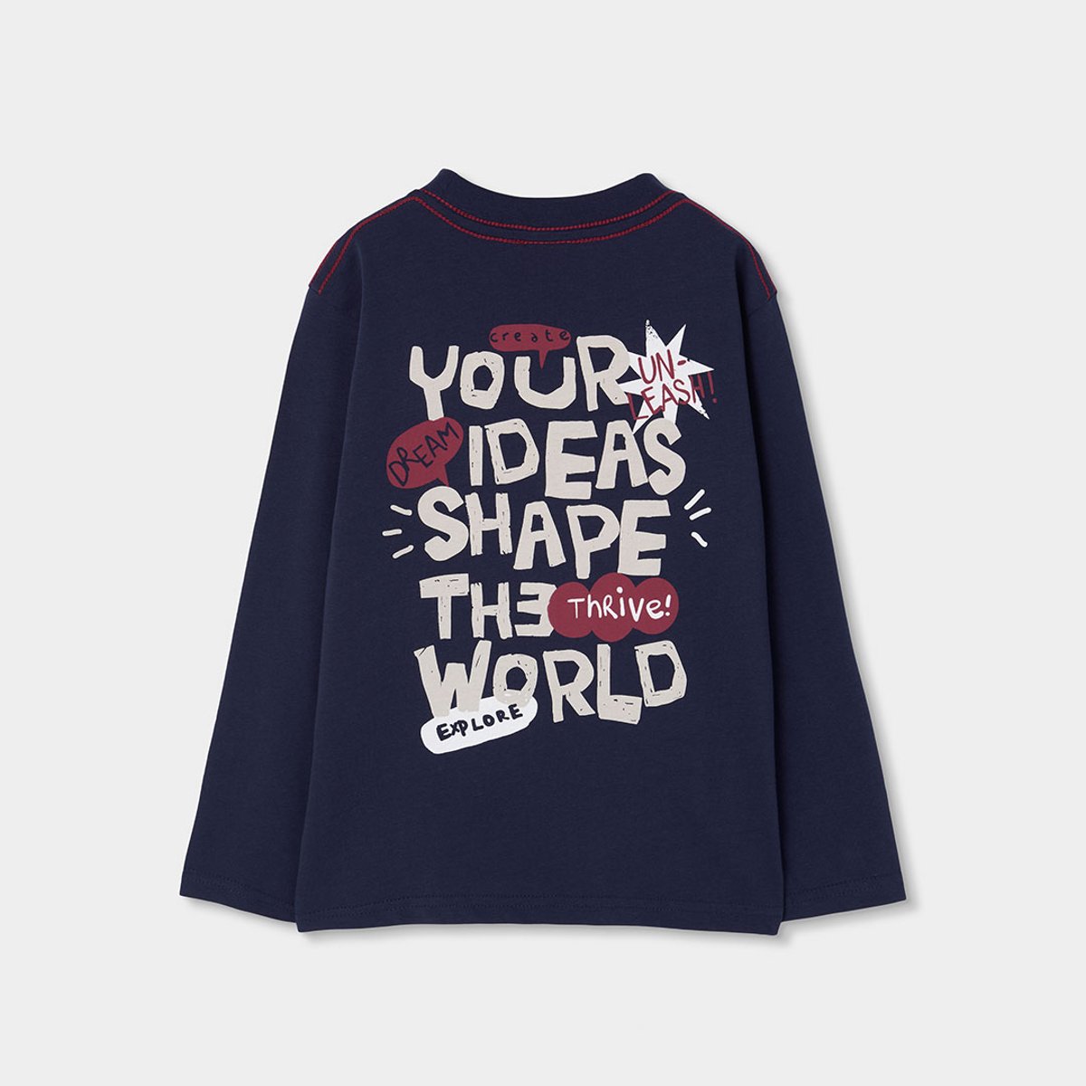 T-shirt en maille garçon imprimé Dream bleu, BOBOLI