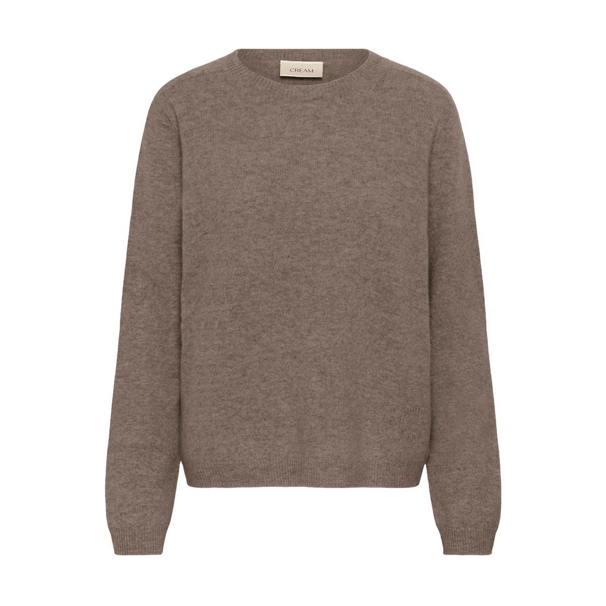 Pullover tricoté marron java melange, CREAM