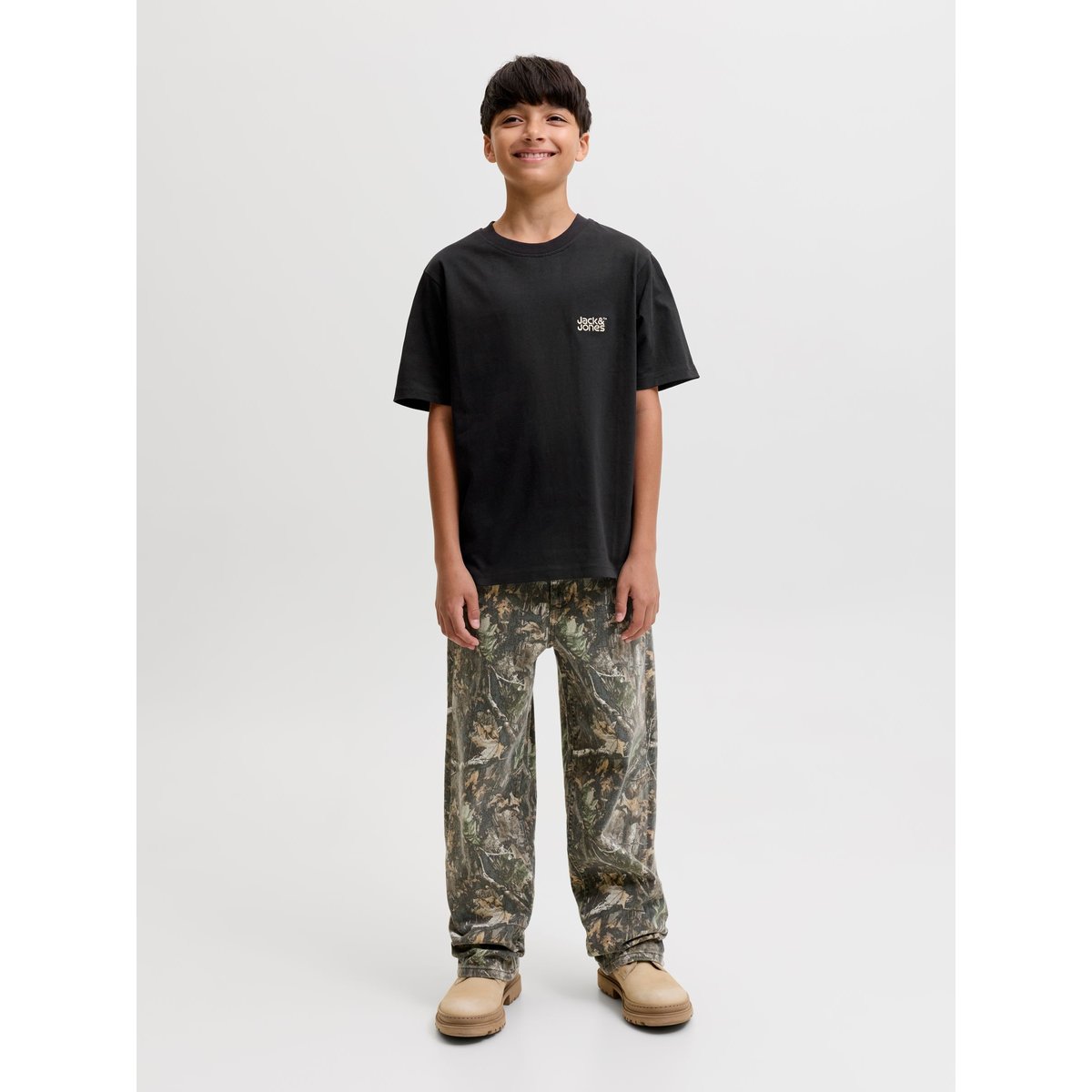T-Shirt noire - black, JACK & JONES JUNIOR