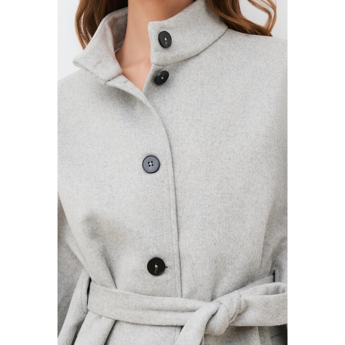 Poncho ample en laine HACALON gris, CAROLL