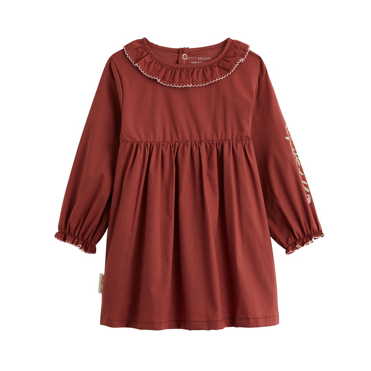 Robe enfant en popeline Harmony rose, PETIT BEGUIN