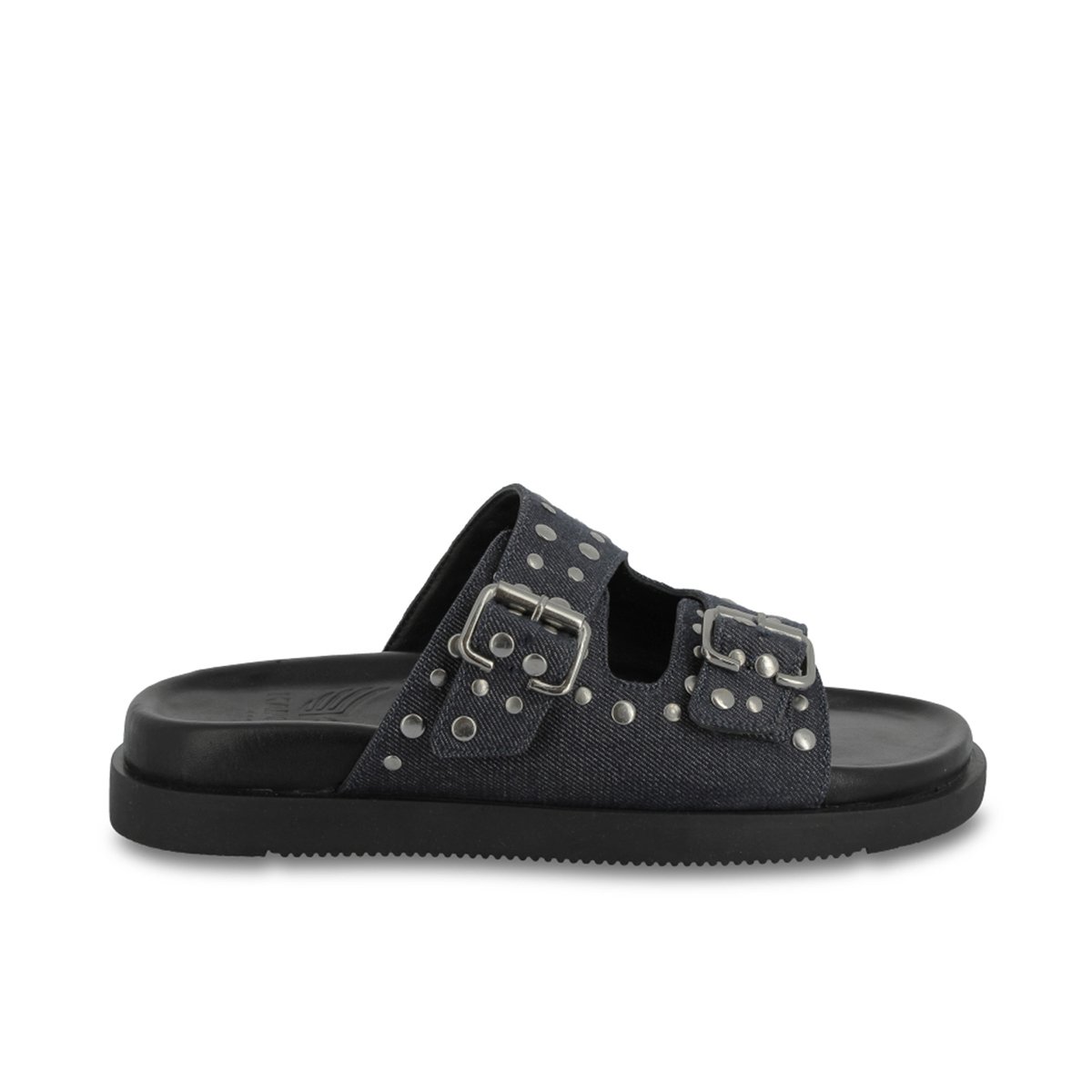 Mules plates avec boucles ajustables JADDIE denim brut, KAPORAL