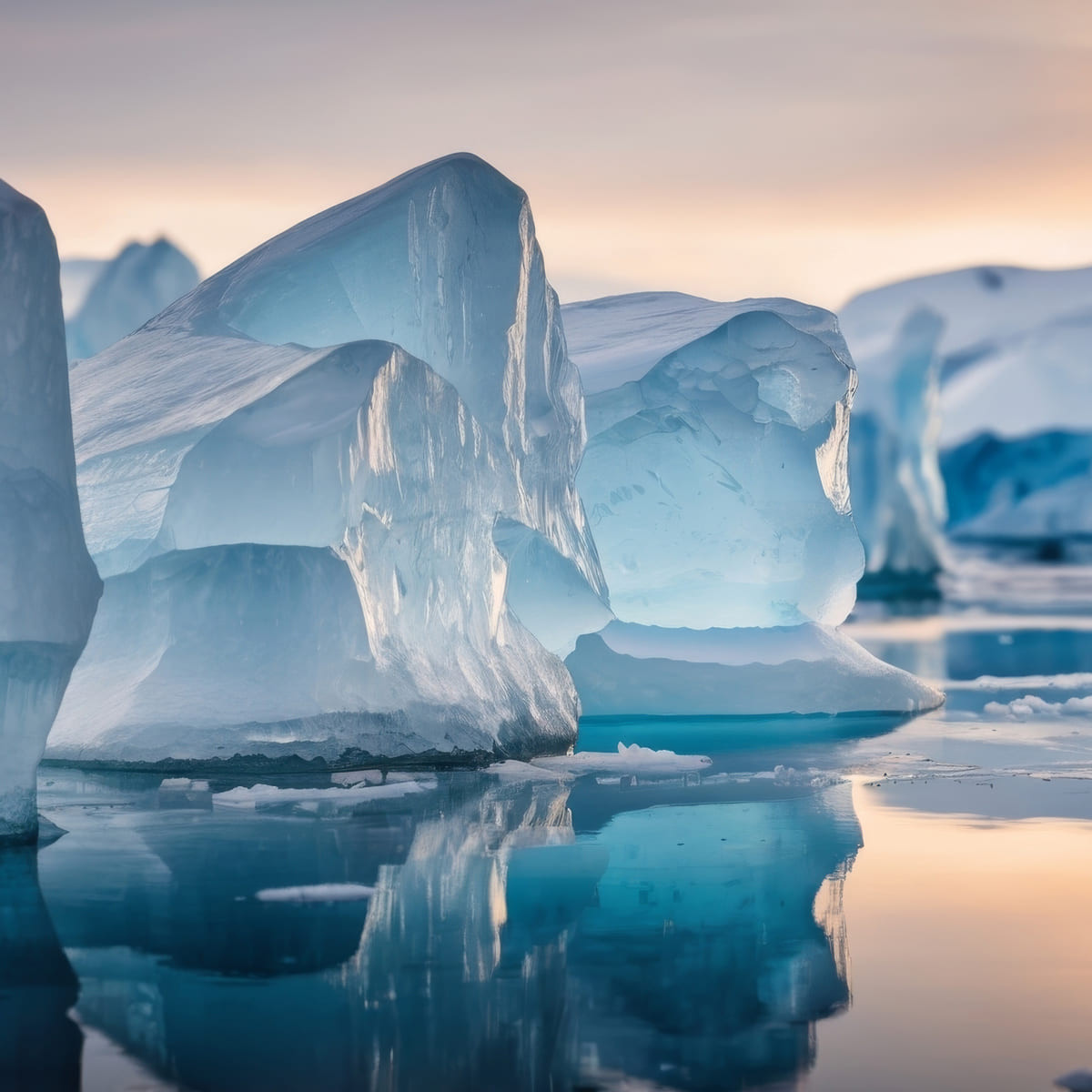 Tableau Mural Icebergs Et Reflets MER tableau en verre, CEANOTHE