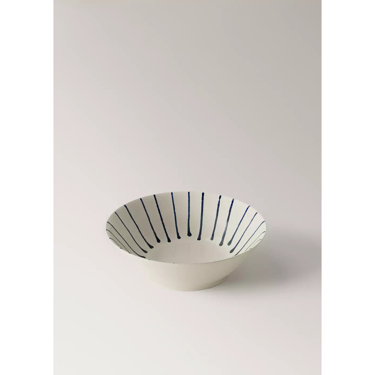 Bol en grès à rayures bleu marine, MANGO HOME
