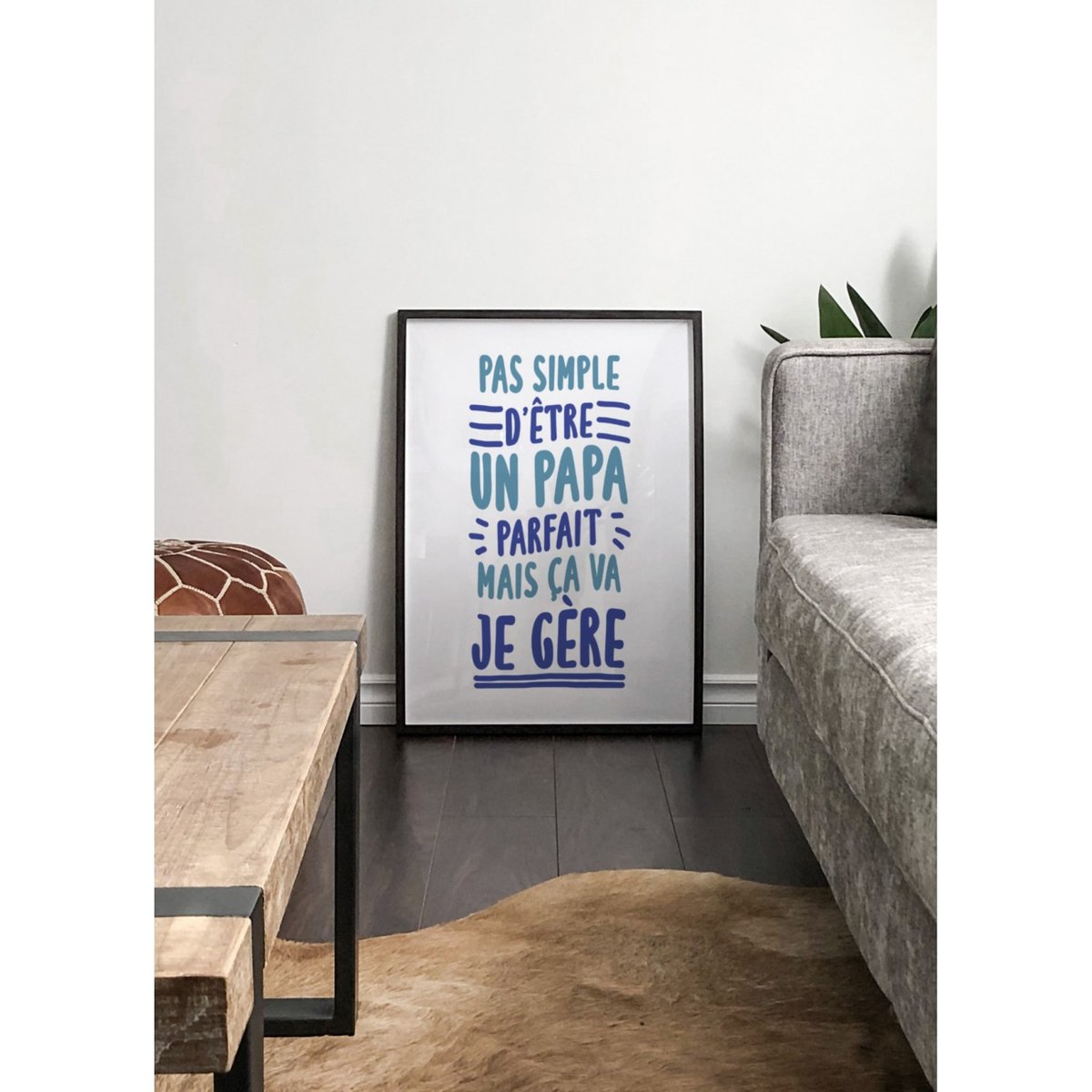 Affiche Pas simple Papa blanc, L'AFFICHERIE
