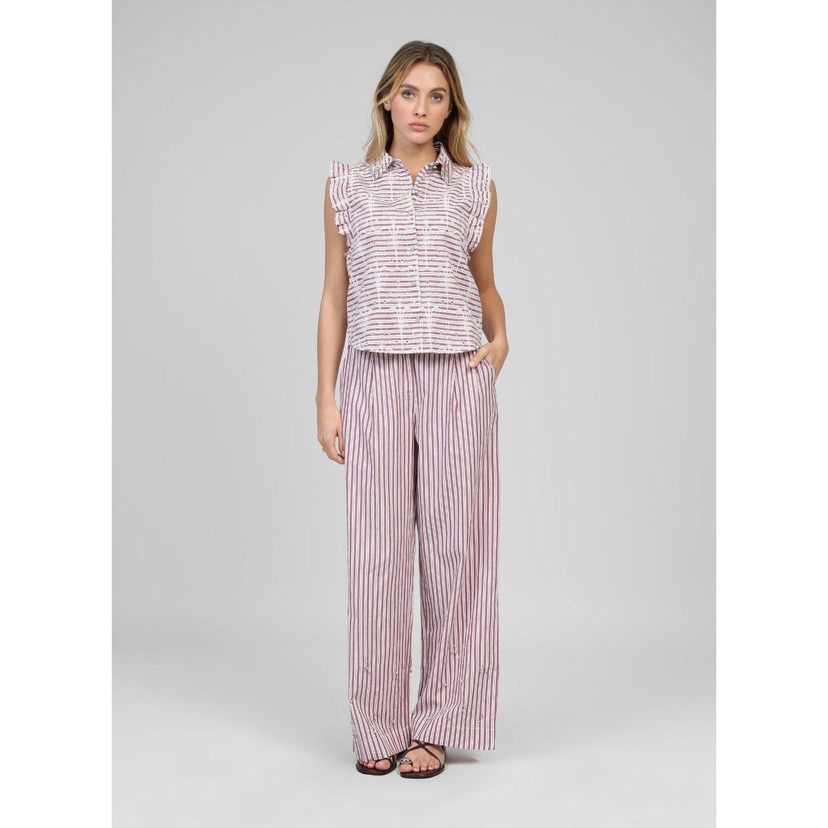 Pantalon RONALY rouge, AN'GE