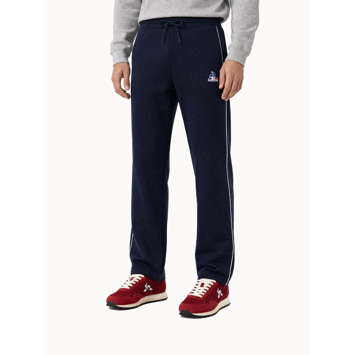 Pantalon droit en double face avec liseré blanc Tricolores sky captain, LE COQ SPORTIF