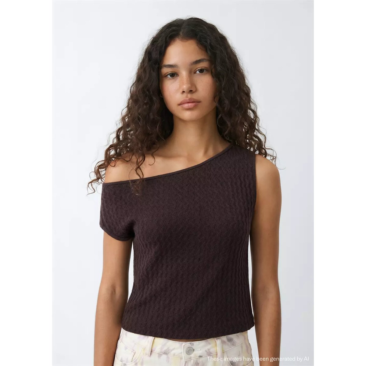 Haut en maille col bateau violet, MANGO TEEN
