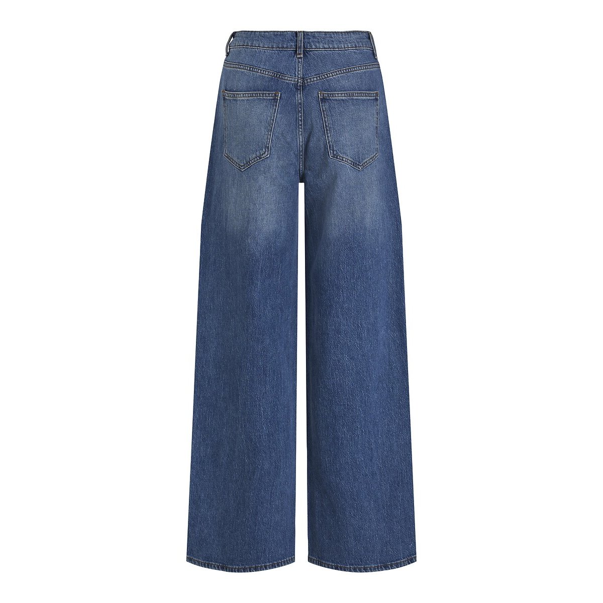 Jeans larghi, vita alta blue denim, VILA