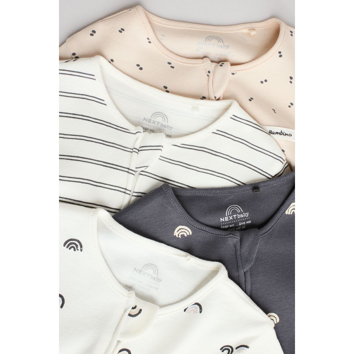 Dors-bien à zip double, lot de 4 blanc/noir, NEXT