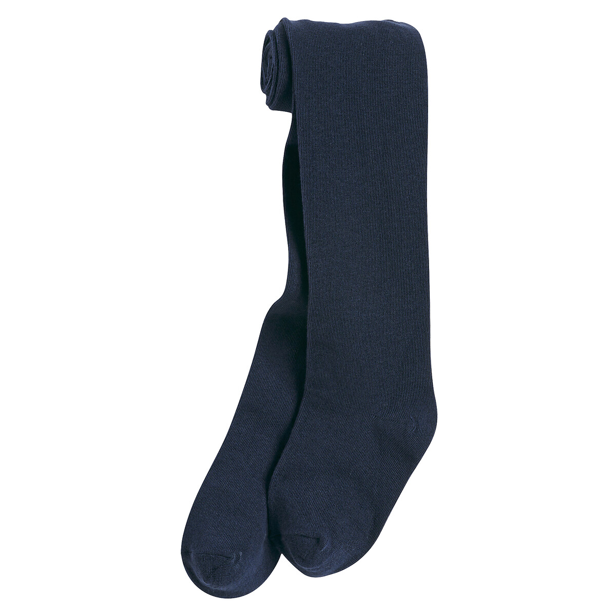 Plain Cotton Jersey Tights navy blue, PETIT BATEAU