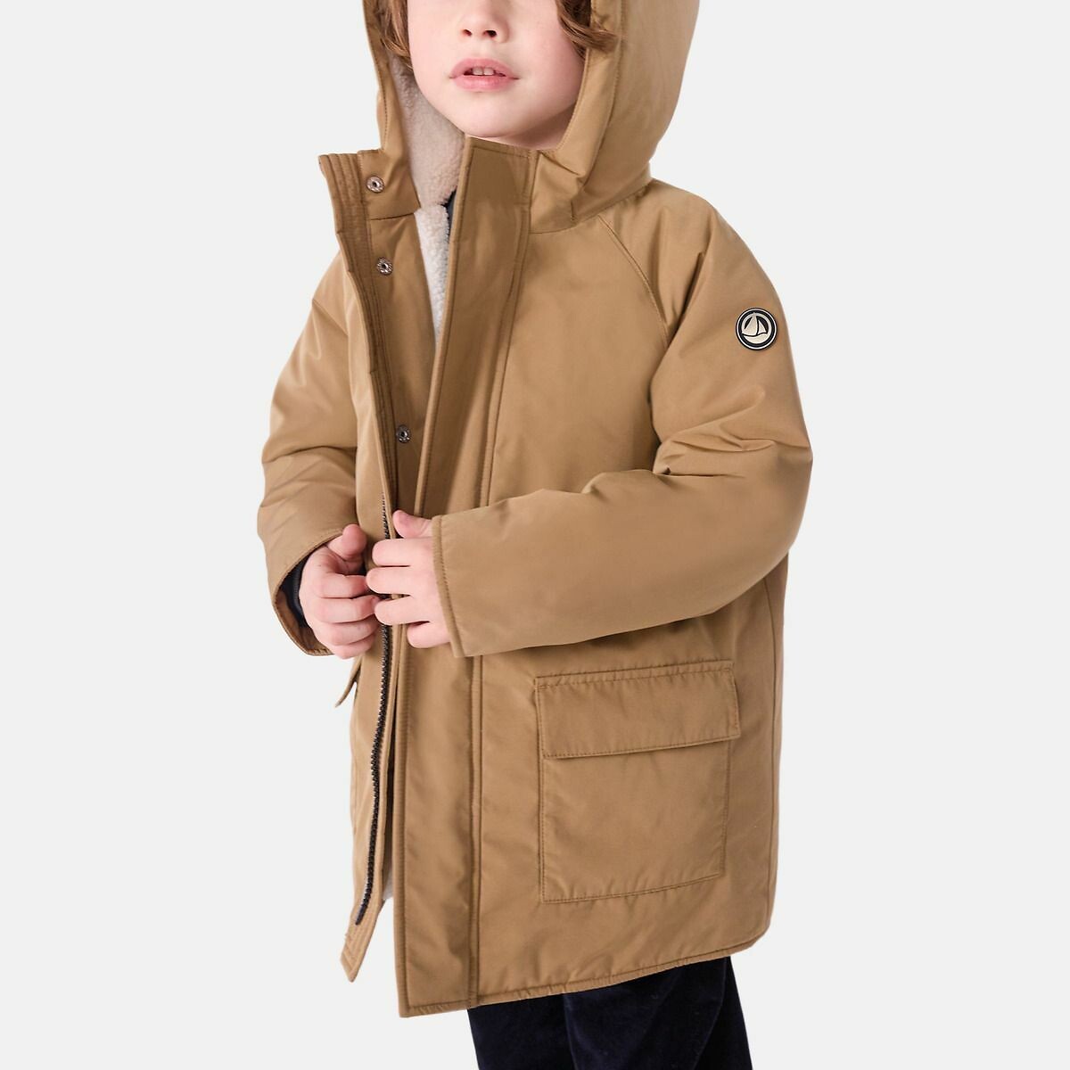 Hooded Parka camel, PETIT BATEAU