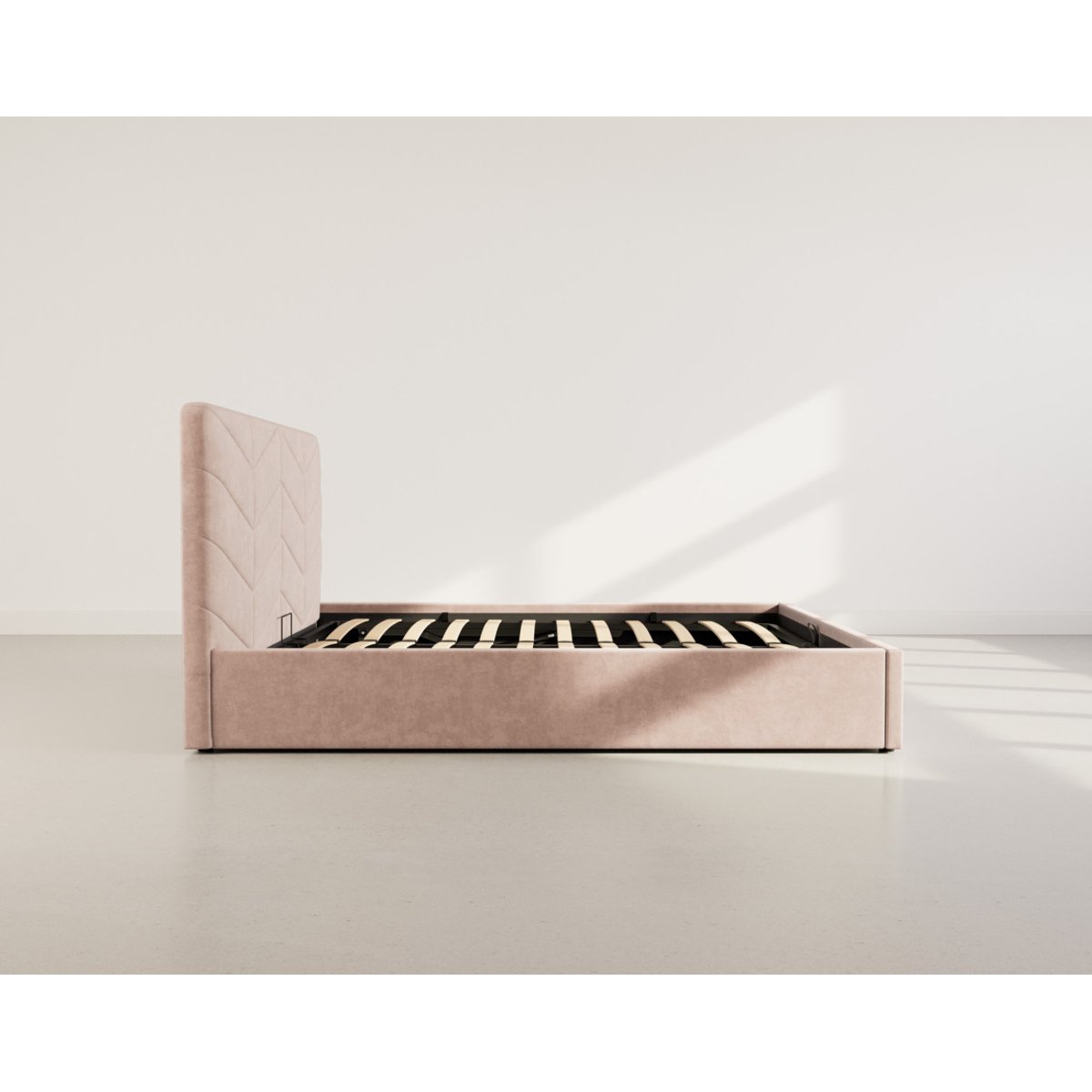 Lit coffre - PEONIS taupe, BEST MOBILIER