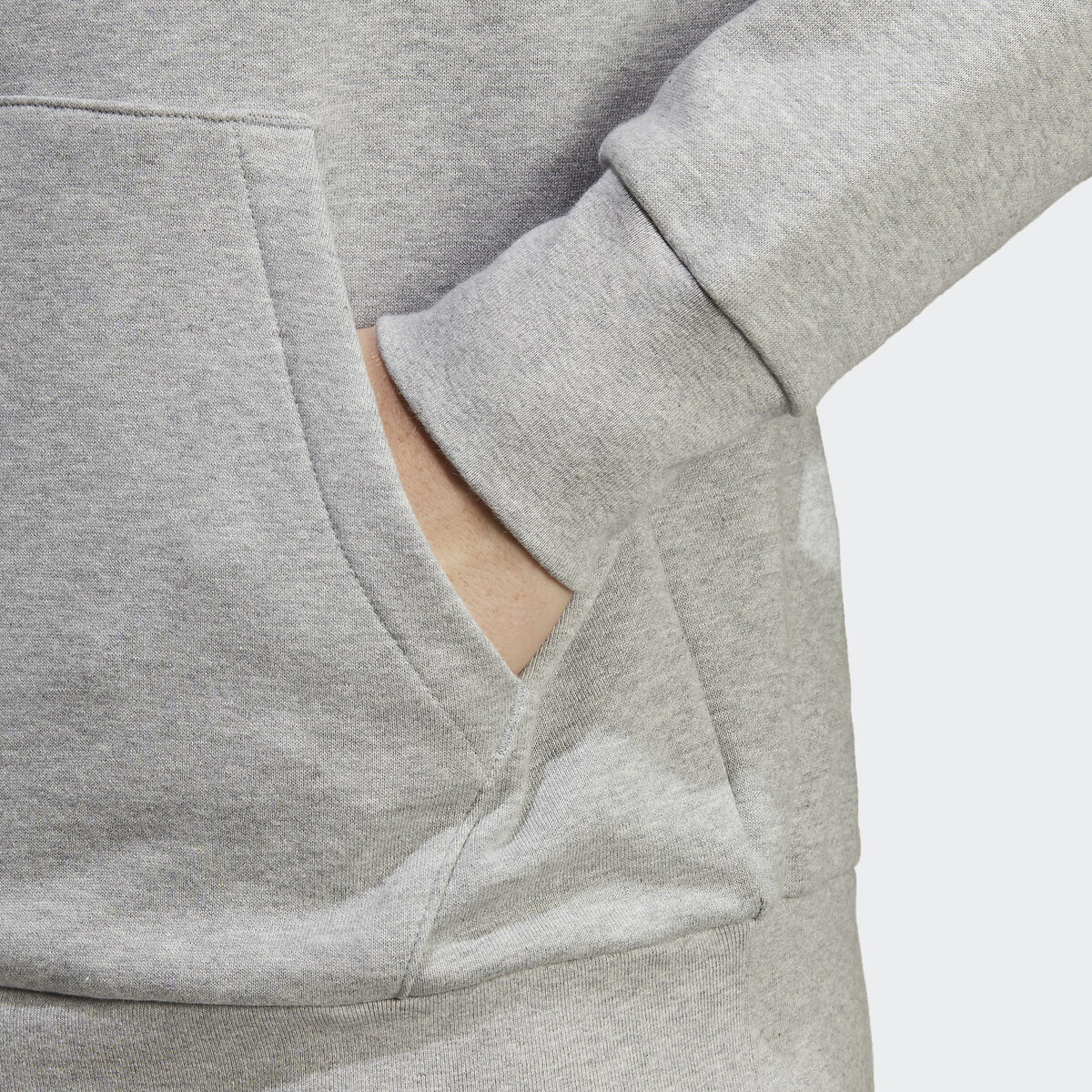 Sweat à capuche en molleton Essentials gris chiné, ADIDAS SPORTSWEAR