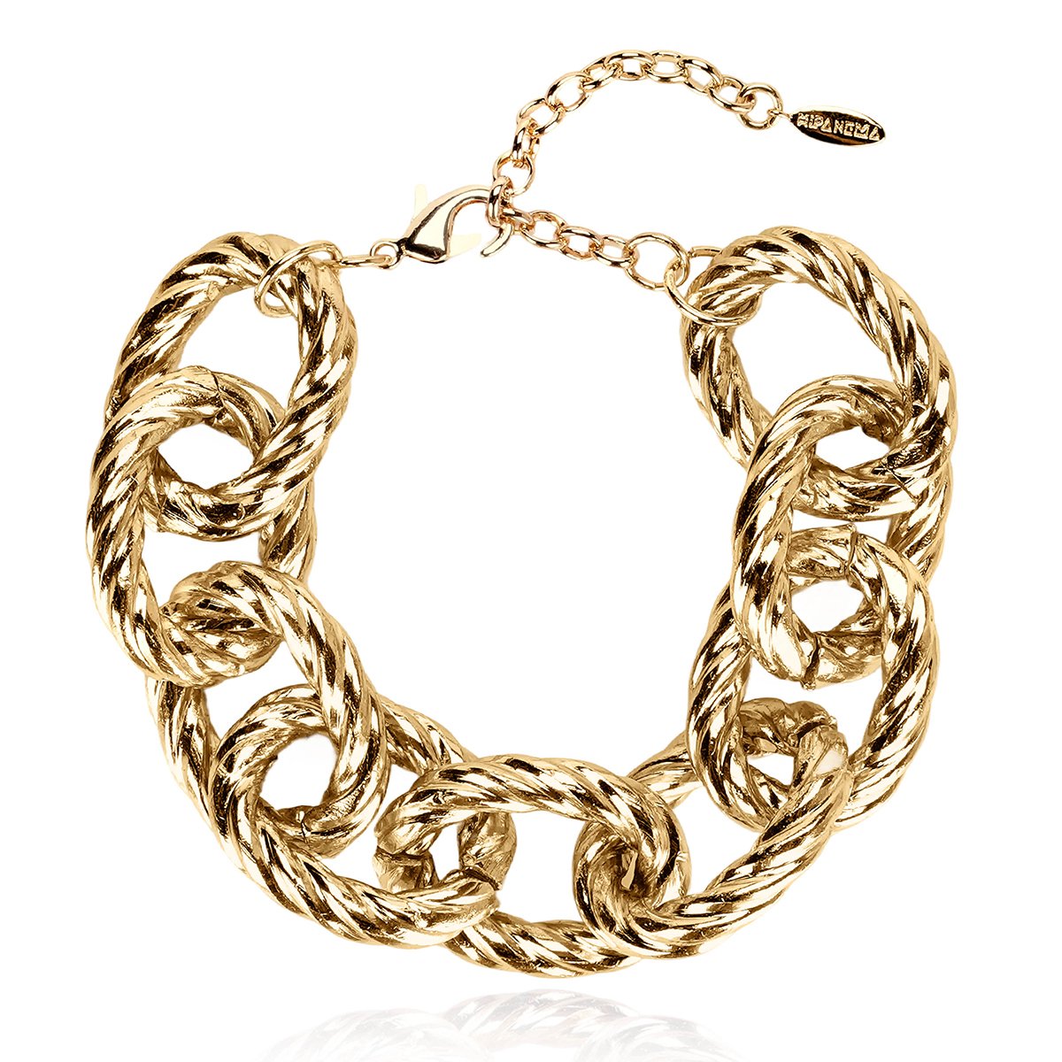 Bracelet chaîne grosse maille MILAS doré, HIPANEMA