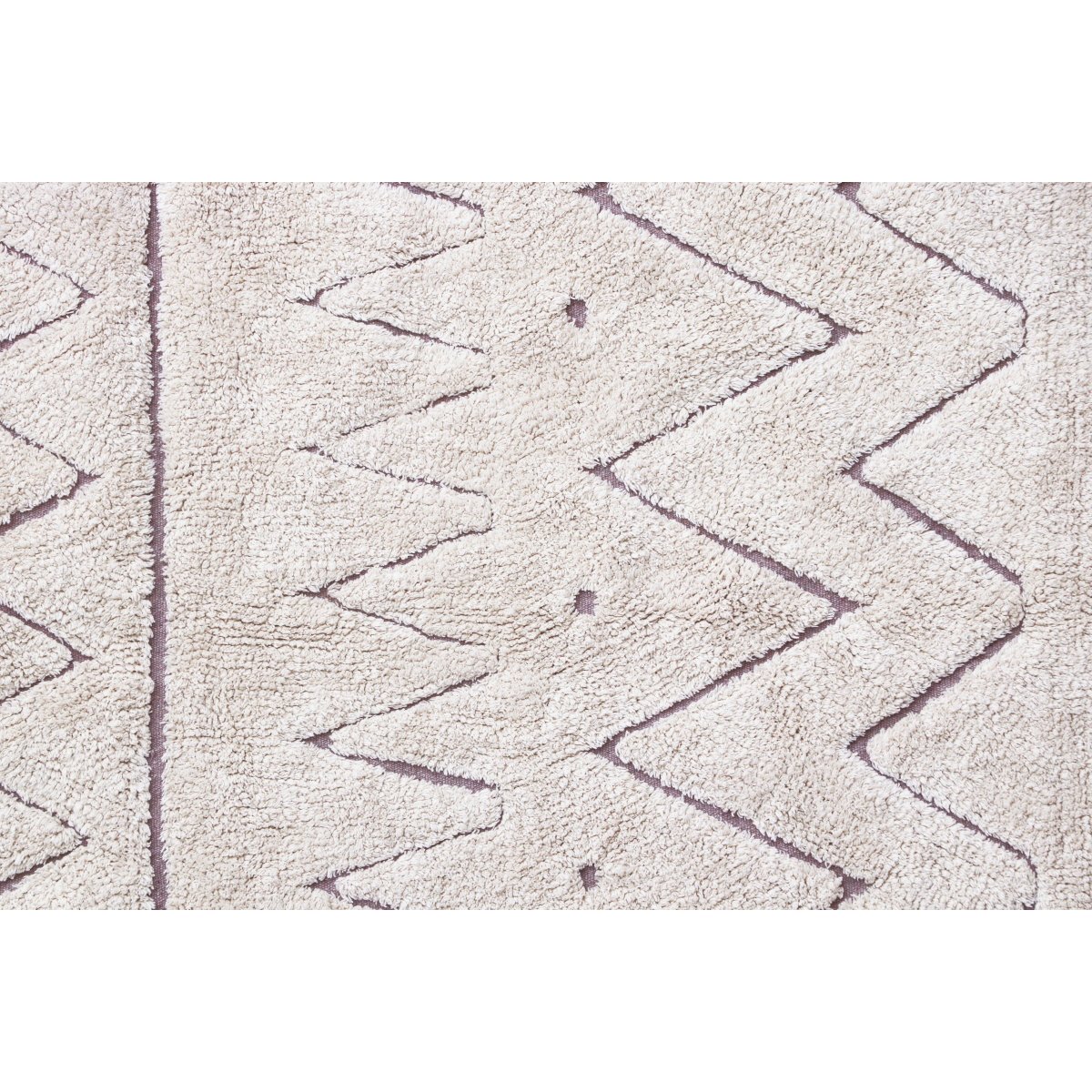 Tapis recyclé rectangulaire en coton azteca  RECYCLÉ naturel, LORENA CANALS