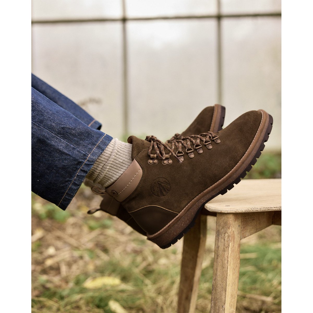 Chaussures cuir HAWTHORN kaki, FAGUO