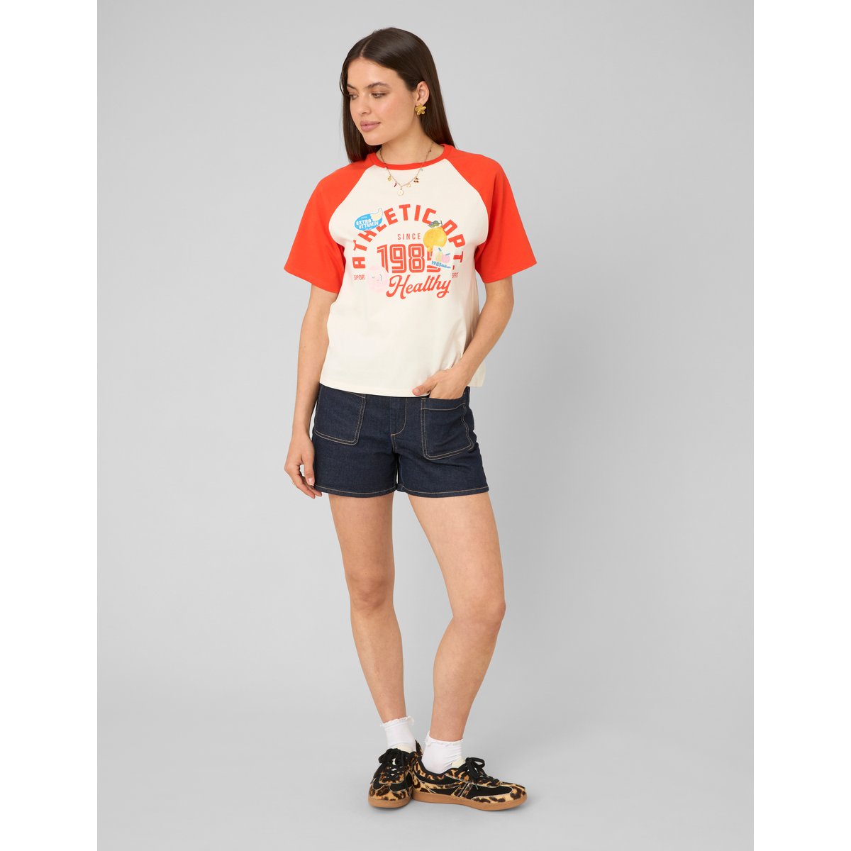 T-shirt raglan rouge, BZB
