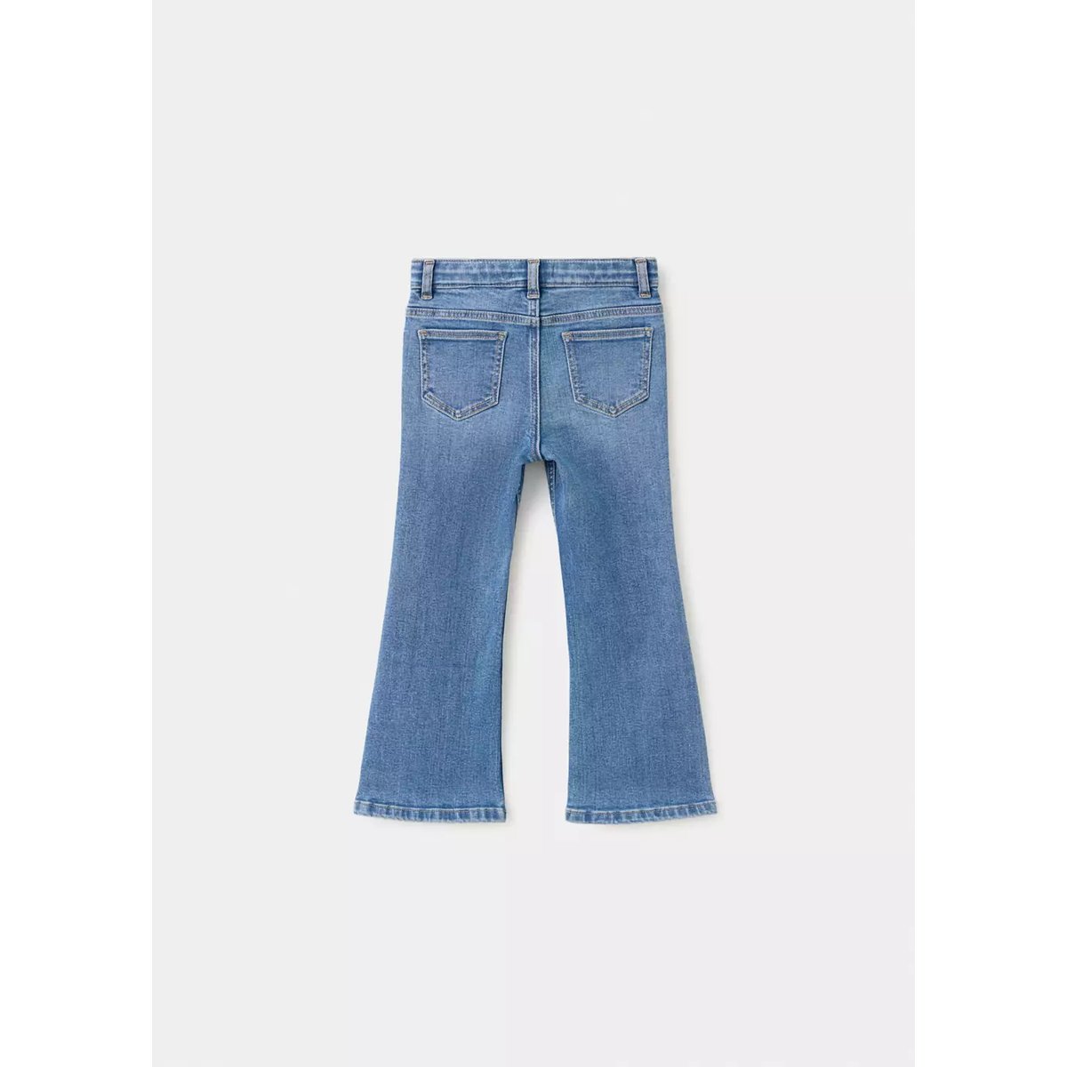 Jean flare triple à bouton bleu moyen, MANGO BABY