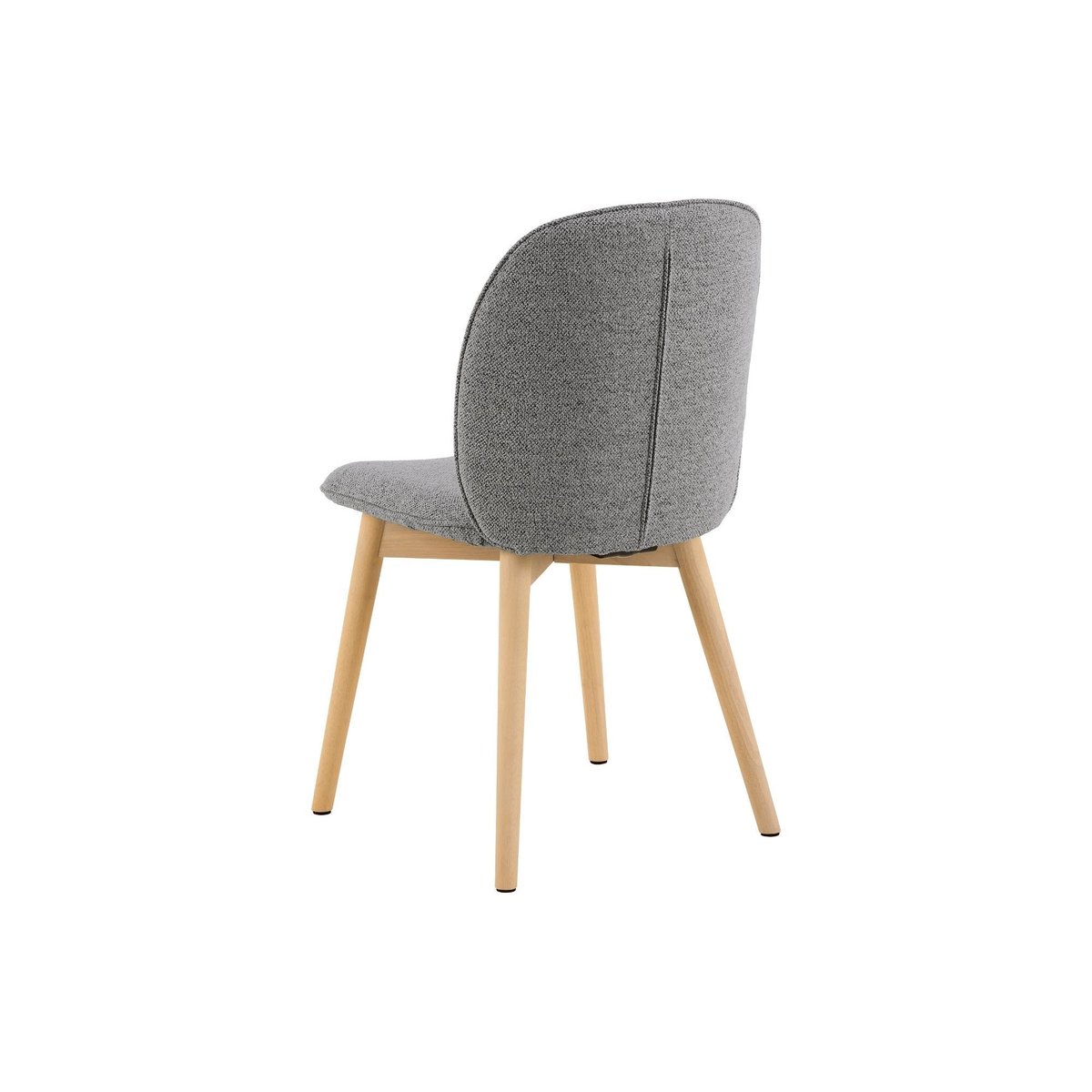 Chaises scandinaves en tissu bouclette (lot de 2) - ALIX gris, HELLIN, DEPUIS 1862
