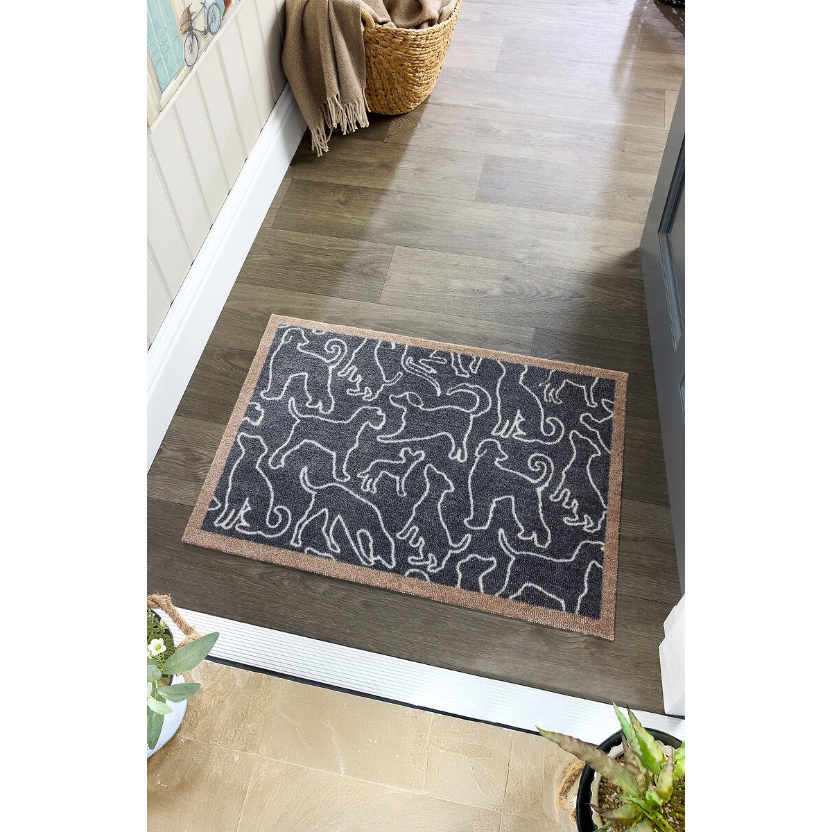 Outline Dogs Stain Resistant Pet Mat 50x75cm beige, HOWLER & SCRATCH