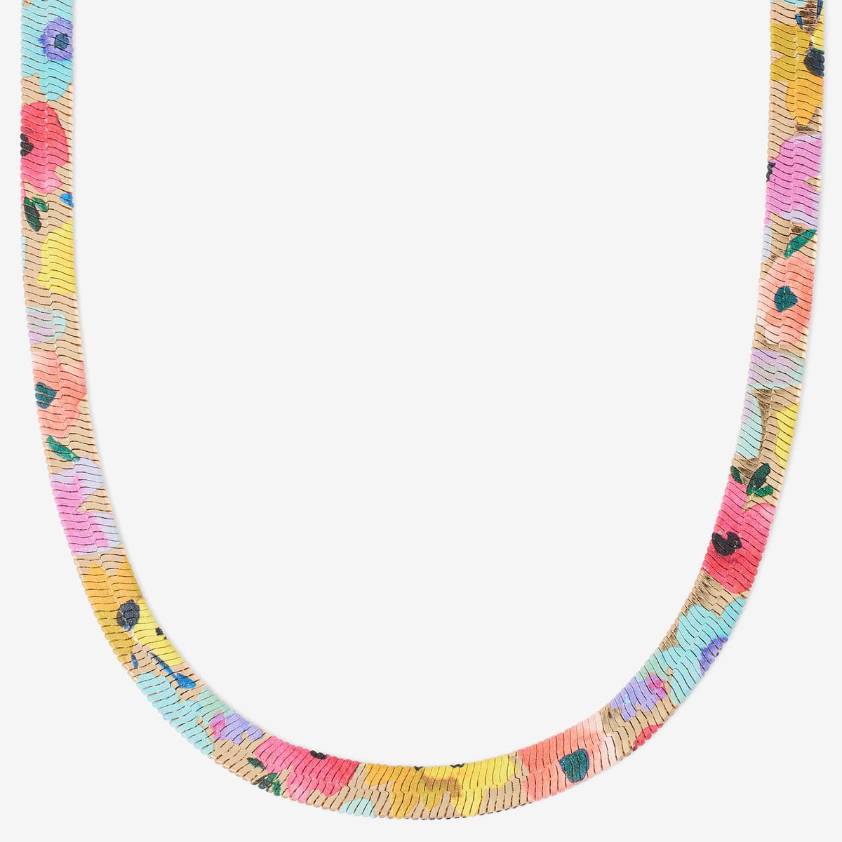 Collier chaine serpent Balagane imprimé floral multicolore, BALABOOSTE