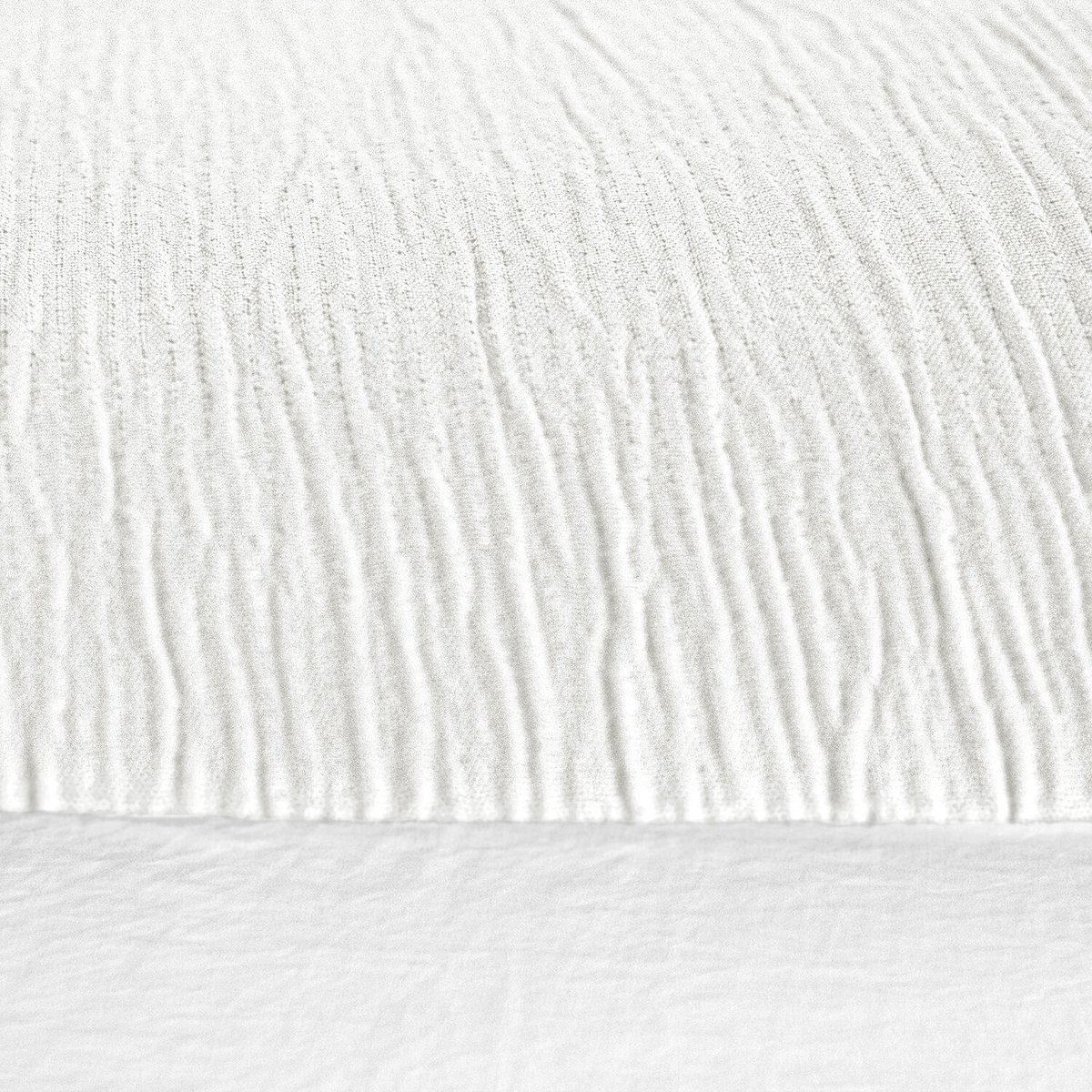 Parure housse de couette microfibre bitexturée unie, ASTRAL blanc, C DESIGN HOME TEXTILE