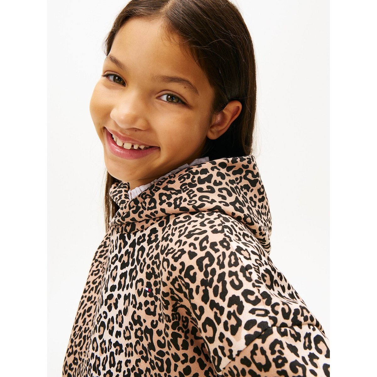 Hoodie met luipaardprint luipaardprint, TOMMY HILFIGER