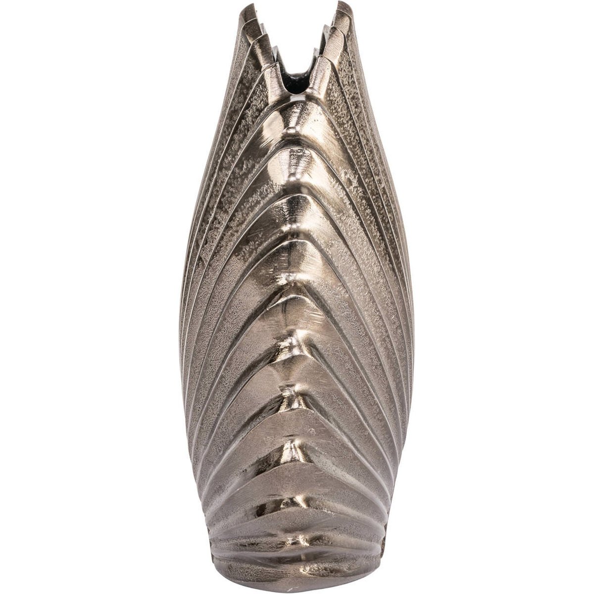 Vase coquillage en aluminium finition laiton laiton antique, RECOLLECTION