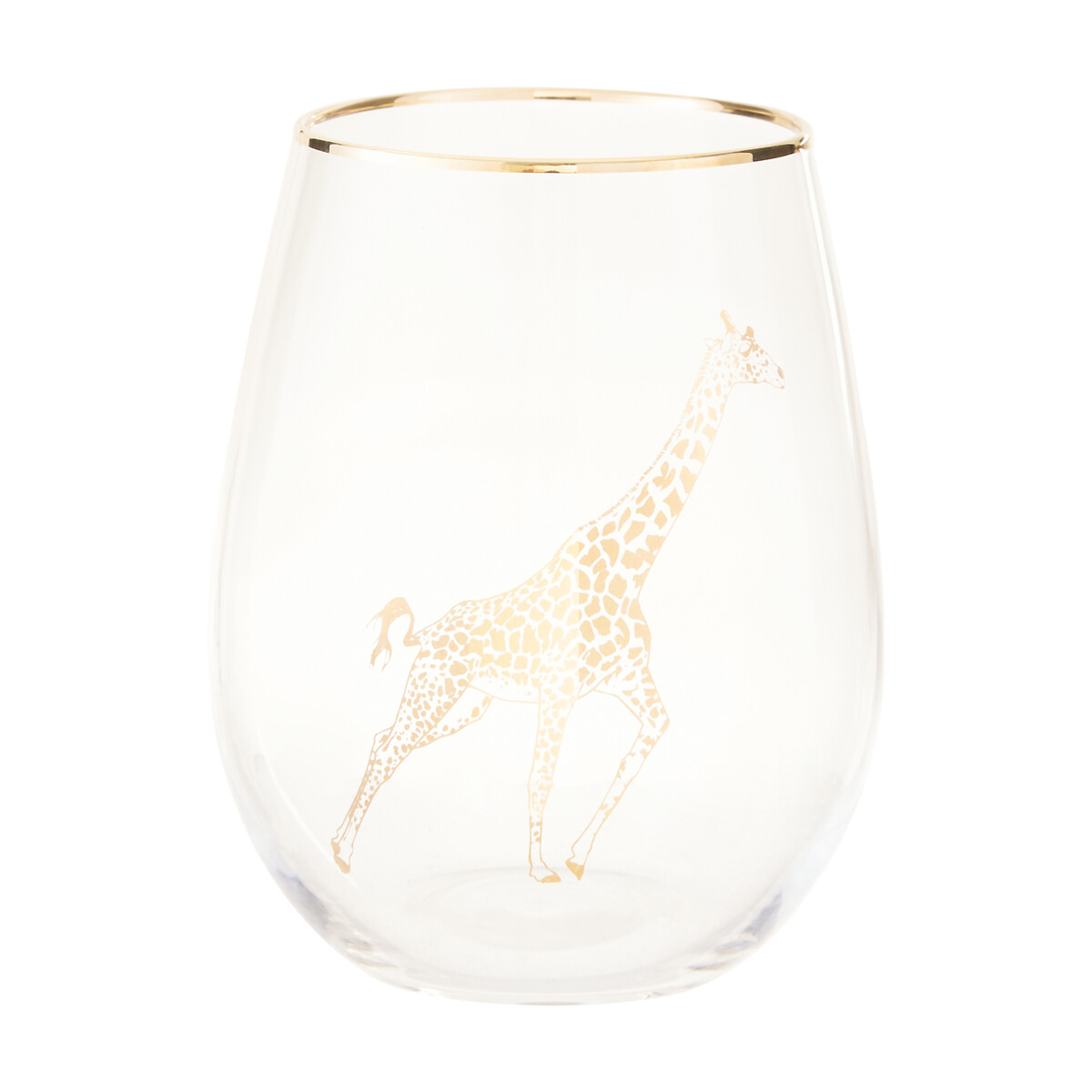 Giraffe Stemless Wine Glass transparent, SO'HOME