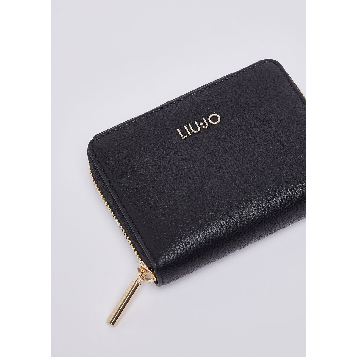 Petit portefeuille zippé noir, LIU JO