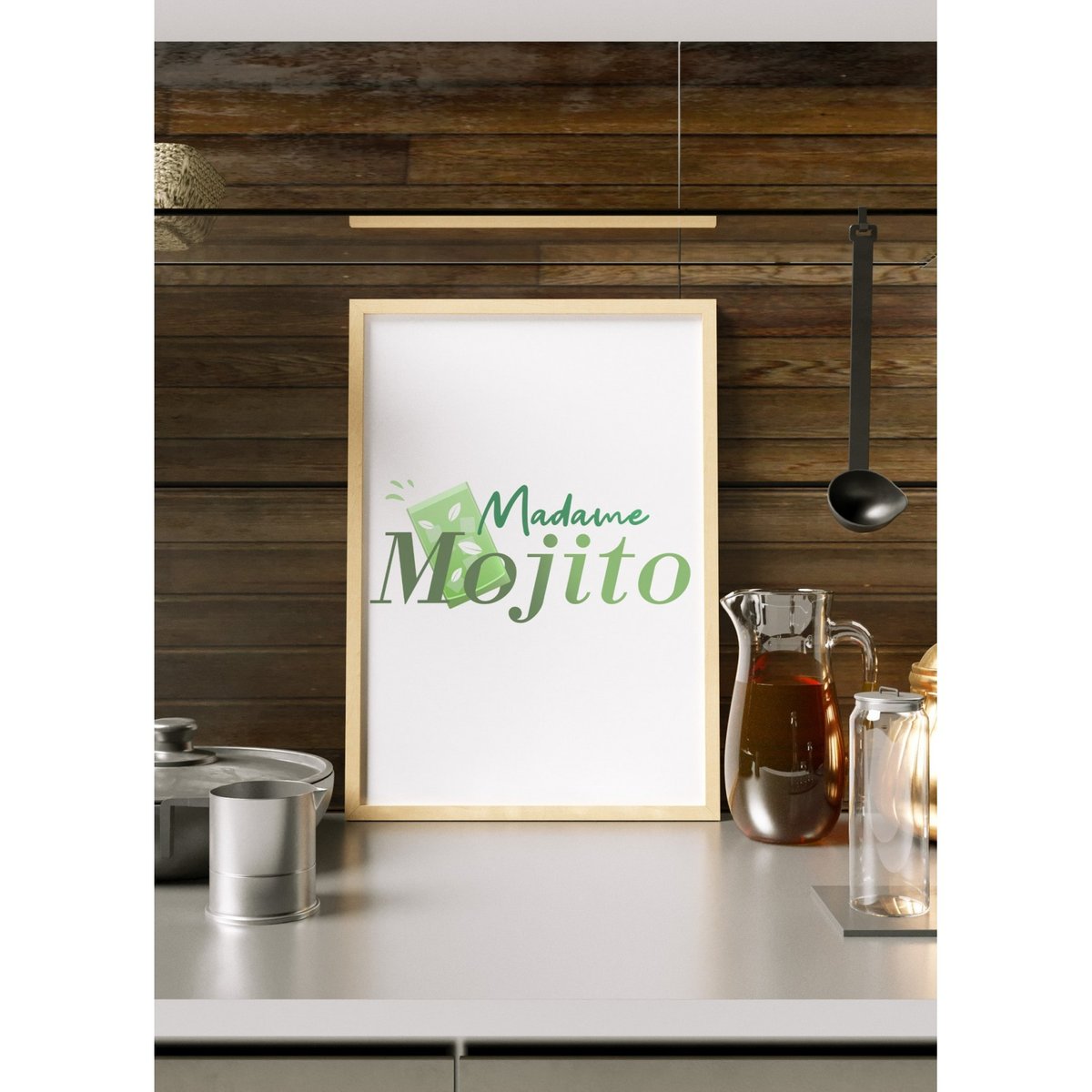 Affiche Madame Mojito blanc, L'AFFICHERIE