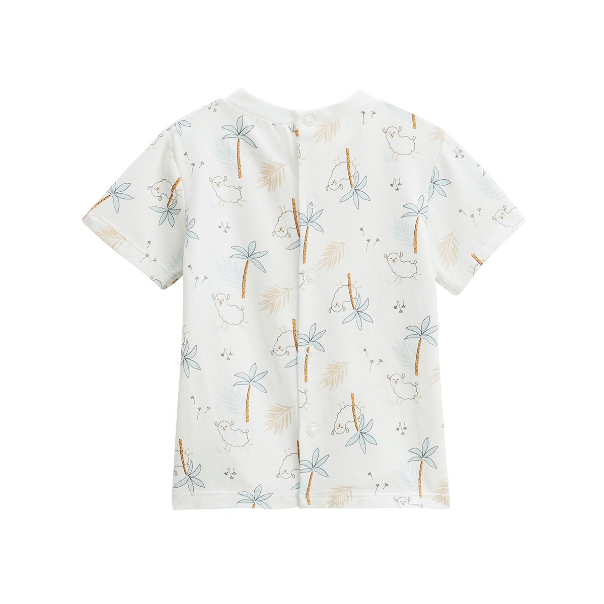 Ensemble salopette bébé en gaze de coton et t-shirt Noisette orange, PETIT BEGUIN